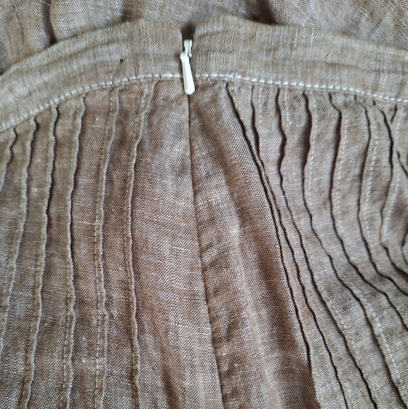 Eddie Bauer Womens 100% Linen Midi Skirt. Lagenlook. Size 10 - Picture 5 of 6